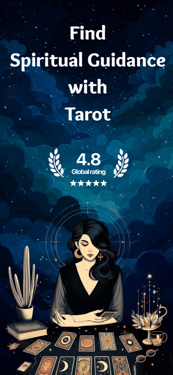 Witch app screenshot, a tarot reading